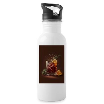 Cocktail Spark aux agrumes et au romarin - Gourde avec paille intégrée - blanc - Droite