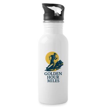 Golden Hour Miles Trail Runner - Water bottle with straw - white - Right