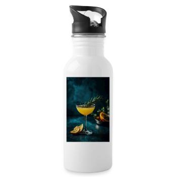 Agrumes Romarin Spritz - Gourde avec paille intégrée - blanc - Droite