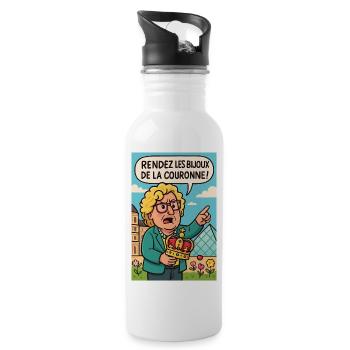 Return the Crown Jewels to the Louvre - Water bottle with straw - white - Right