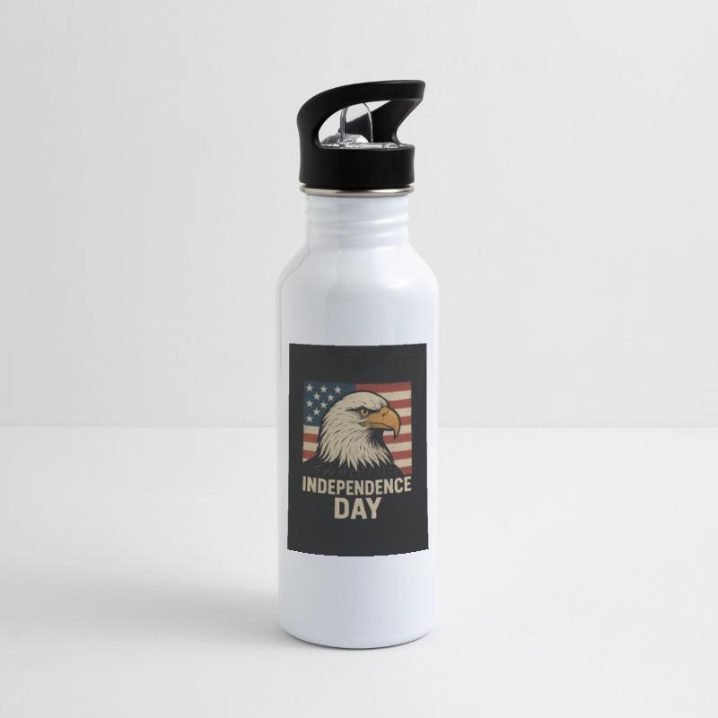 Trinkflasche mit integriertem Trinkhalm