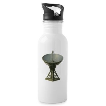 Antenne parabolique rétro motif vintage - Gourde avec paille intégrée - blanc - Droite