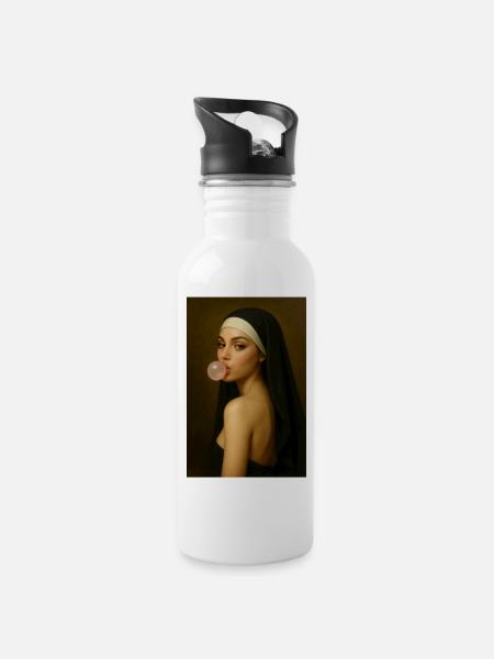Sacred appeal - Water bottle with straw - white