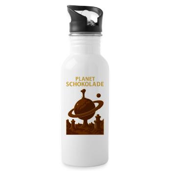 Planète Chocolat Fontaine de Chocolat - Gourde avec paille intégrée - blanc - Droite