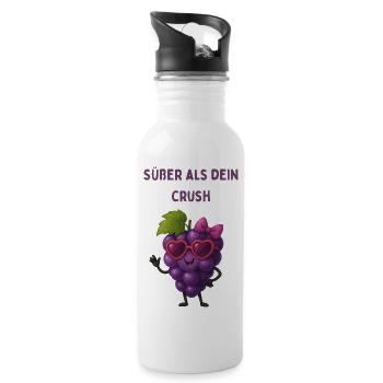 Sweet Crush Grape - Water bottle with straw - white - Right