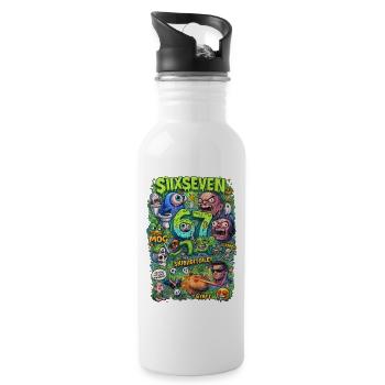 Ultra pourriture cérébrale - Gourde avec paille intégrée - blanc - Droite