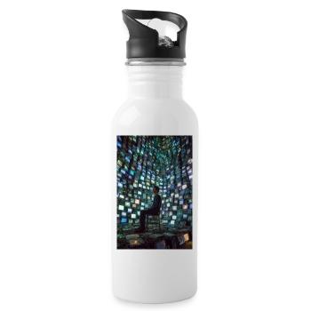 Neon Echo Chamber - Water bottle with straw - white - Right