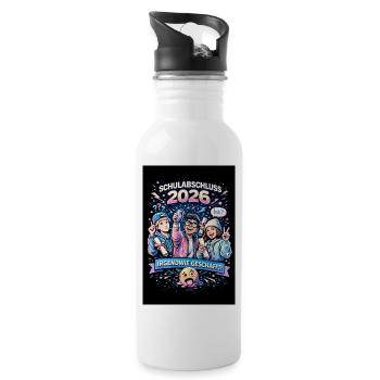 Graduation 2026 Shirt – Funny Graduation T-S - Water bottle with straw - white - Right