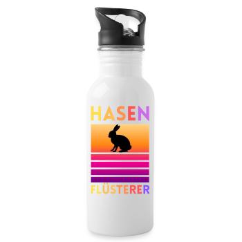 Bunny Whisperer - Water bottle with straw - white - Right