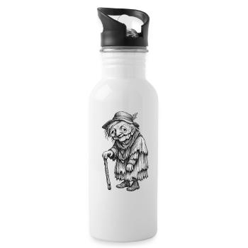 Old Wanderer with Staff | Grandma's rags - Water bottle with straw - white - Right