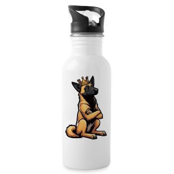 Malinois Belgian Shepherd Malinois Owner - Water bottle with straw - white - Right