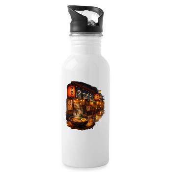 Ramen Is Life - Water bottle with straw - white - Right
