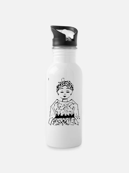 Sakura - Gourde avec paille intégrée - blanc