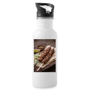 Shashlik - Water bottle with straw - white - Right