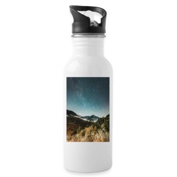 La Voie lactée au-dessus des montagnes Agrafa - Gourde avec paille intégrée - blanc - Droite