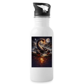 Scorpion - Water bottle with straw - white - Right