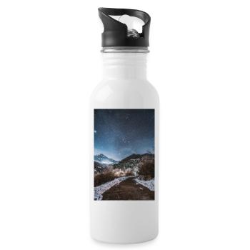 L’Écueil de Nuit Au-dessus des montagnes Agrafa - Gourde avec paille intégrée - blanc - Droite