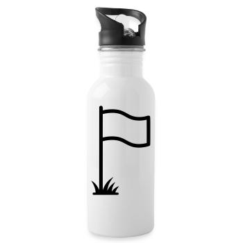 Corner Flag Football Stadium Symbol Vector - Water bottle with straw - white - Right