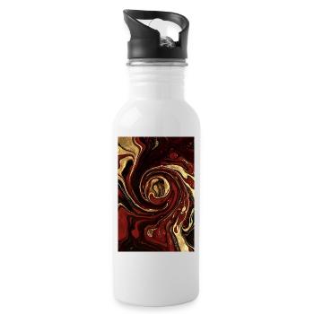 Abstract Germany Fluid Art Part 1. - Water bottle with straw - white - Right