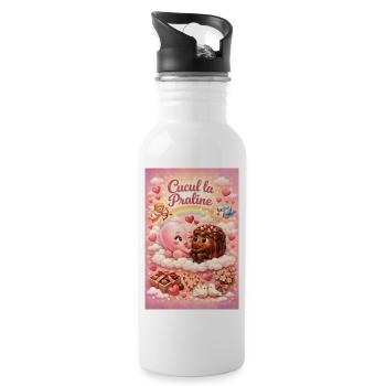 Cucul la praline - Trinkflasche mit integriertem Trinkhalm - Weiß - Rechts