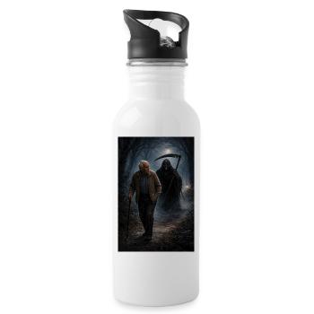 Death follows me - Water bottle with straw - white - Right