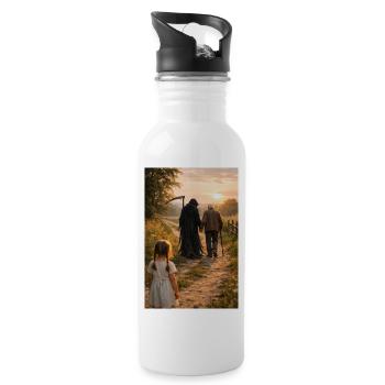 Last hike - Water bottle with straw - white - Right