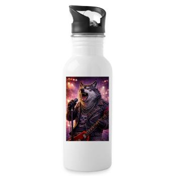 RockyZoo5 - Water bottle with straw - white - Right