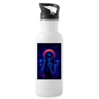 RockyZoo24 - Water bottle with straw - white - Right