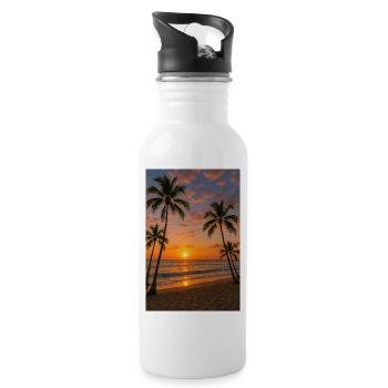 RockyZoo28 - Water bottle with straw - white - Right