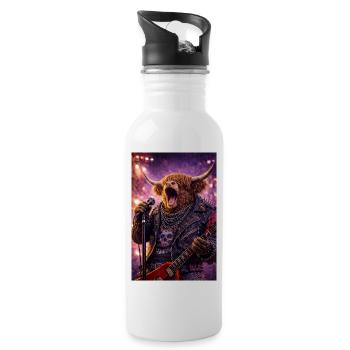 RockyZoo33 - Water bottle with straw - white - Right