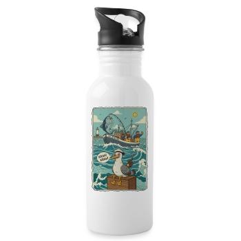 Deep Sea Anglers - Water bottle with straw - white - Right
