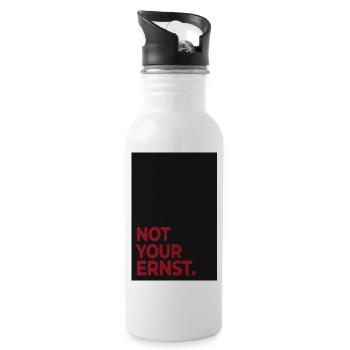 Not Your Ernst – Dark Red Statement Poster - Water bottle with straw - white - Right