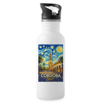 Cordoba Spain - Water bottle with straw - white - Right