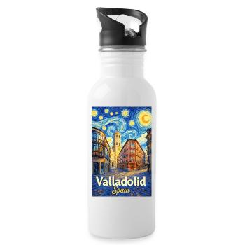 Valladolid, Spain - Water bottle with straw - white - Right