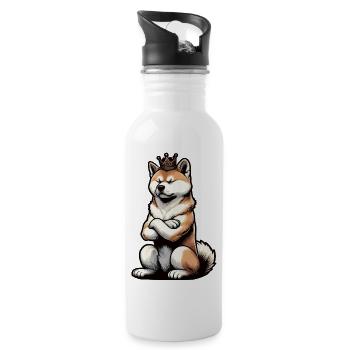 Akita Akita propriétaire Akitas Akita amoureux Akitafan - Gourde avec paille intégrée - blanc - Droite