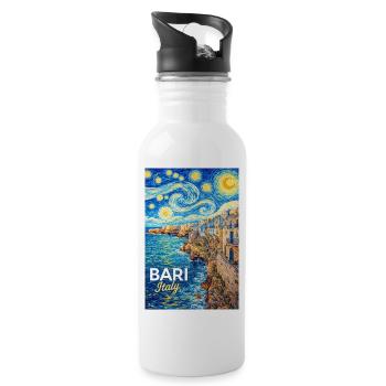 Bari, Italy - Water bottle with straw - white - Right
