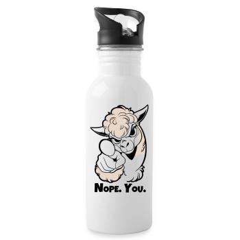 Nope. You. Alpaca - Water bottle with straw - white - Right