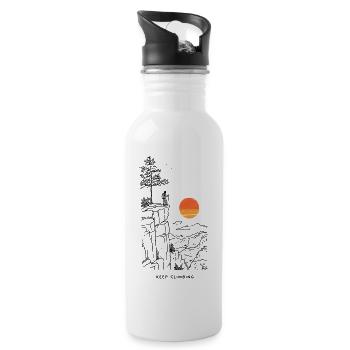 Sunset Slice - Water bottle with straw - white - Right