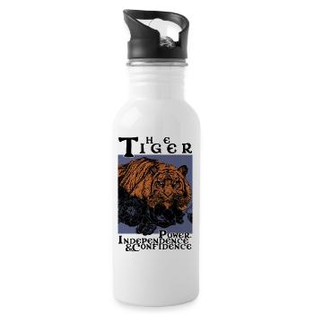 LE TIGRE - Gourde avec paille intégrée - blanc - Droite