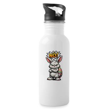 Nope Easter Bunny Easter - Water bottle with straw - white - Right