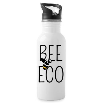 Bee Committed to Organic Transition - Water bottle with straw - white - Right