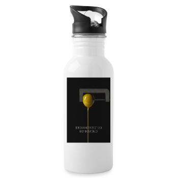 Der Charakter zeigt sich erst unter Druck Poster - Trinkflasche mit integriertem Trinkhalm - Weiß - Rechts