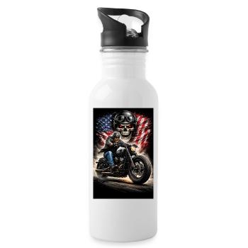 Freedom spirit - Water bottle with straw - white - Right