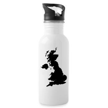 England - Water bottle with straw - white - Right