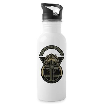 God Is Good All the Time  - Water bottle with straw - white - Right