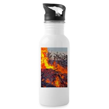 Affiche de Feu de Pâques Feu & Flamme - Gourde avec paille intégrée - blanc - Droite