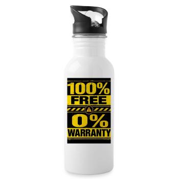 100% kostenlos 0% Garantie - Trinkflasche mit integriertem Trinkhalm - Weiß - Rechts