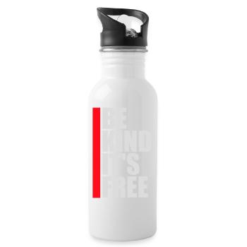 Sois gentil, c’est une déclaration de gentillesse gratuite qui dit - Gourde avec paille intégrée - blanc - Droite
