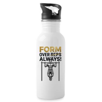 Calisthenics Form - Water bottle with straw - white - Right