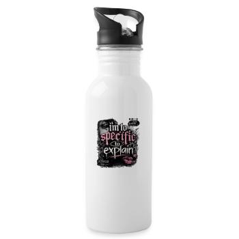 Too specific to explain – Gothic Pink - Water bottle with straw - white - Right